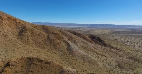 Aerial Drone drop off cliff in Red Rock State Park in 4k 24fps Stock Footage 72201189