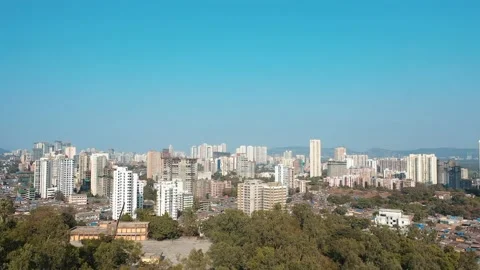 Aerial Drone Flight Buildings view Stock Footage 160804518