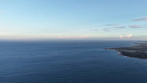 Aerial Drone Flight from Open Ocean Toward Arugam Bay Coastline, Sri Lanka Stock Footage 338283319