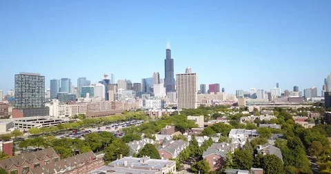 Aerial Drone Flight over Chicago, Illinois. Stock Footage 117797940