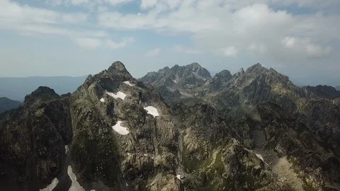 Aerial Drone Flight Over Mountain Range Video stock 112321083