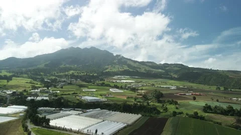 Aerial. Drone flight over rolling farmland hills , HD. Stock Footage 138547174