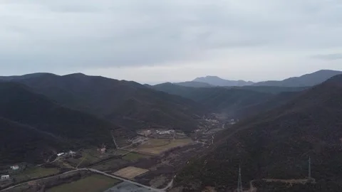 Aerial Drone Flight Road Milot \ Albania Stock Footage 250233251