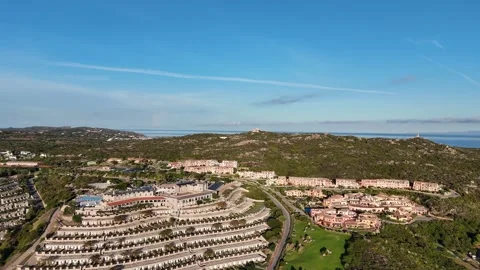 Aerial drone flight view of Sardinia Vídeo Stock 335065788