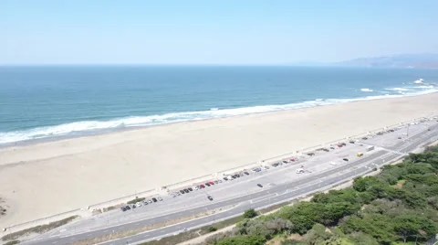 Aerial Drone Fly over beach dutch windmill green Stock-Footage 67335565
