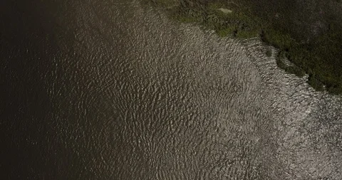 Aerial drone fly over bend in river Stock Footage 107755747