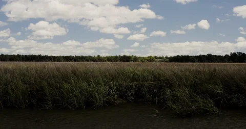 Aerial drone fly over bend in river Stock Footage 107755762