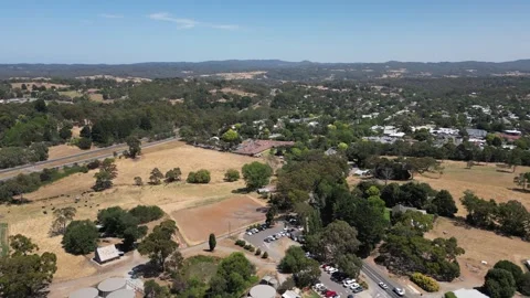 Aerial Drone Flying Forward Over Dry Drought Yellow Farmland in Rural Area Video stock 333365530
