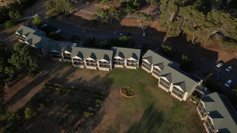 Aerial Drone Flying Forward Over Lush Winery Resort Area, 4K Stock Footage 333371078