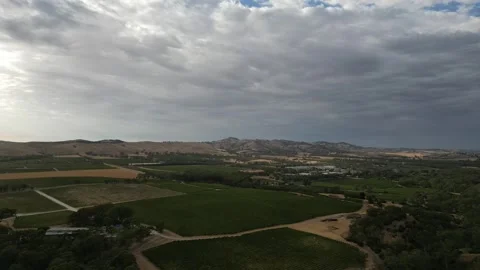 Aerial Drone Flying Over Dry Drought Yellow Farmland in Rural Area Vídeo Stock 328086355