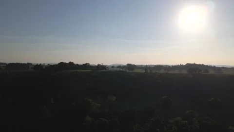 Aerial Drone Flying Over Rolling Countryside Hills 스톡 동영상 304485255