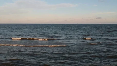 Aerial drone flyover heading out sea, 4k Video stock 112734182
