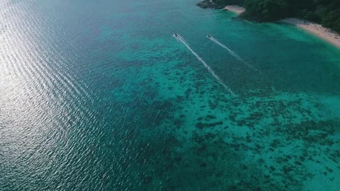 Aerial Drone Flyover on Koh Phi Phi, Thailand 库存影片 75655645
