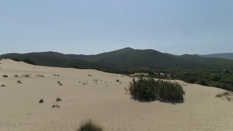 Aerial Drone Footage A2 -Sardinian Dunes Stock Footage