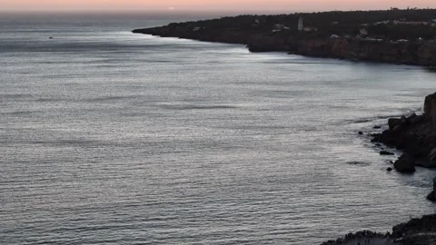 Aerial drone footage of Boca do Inferno in Cascais, Portugal Stock Footage 282626889