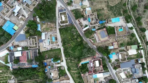 Aerial Drone Footage of Mindrolling Monastery &amp; Village in Lhoka, Tibet Stock Footage 336894210
