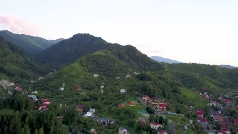Aerial Drone Footage Mountains Kazakhstan Stock Footage