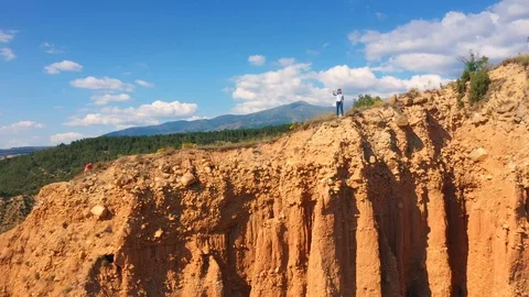 Aerial Drone Footage panoramic view of Monument Valley Red Rocks Formation Stock Footage 114683864