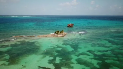 Aerial drone footage of San Andres Stock Video Pond5