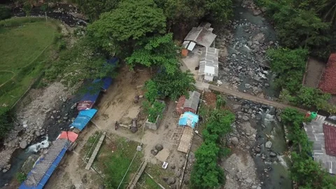 Aerial Drone Forward River Landscape 4K Vídeos de archivo 339199415