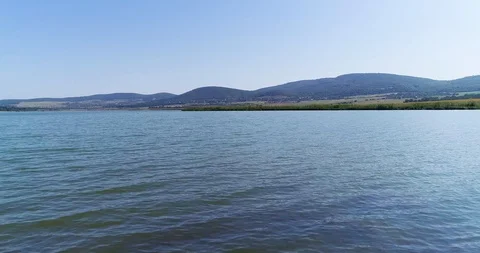 Aerial: Drone getting close to the beach Stock Footage 115241279