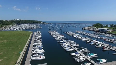 Aerial Drone Harbor 2 Stock Footage 98363870