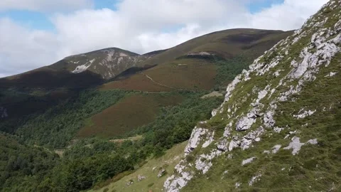 Aerial drone in high mountains Stock Footage 158754463
