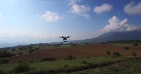 Aerial of drone hover over beautiful landscape 스톡 동영상 64344442