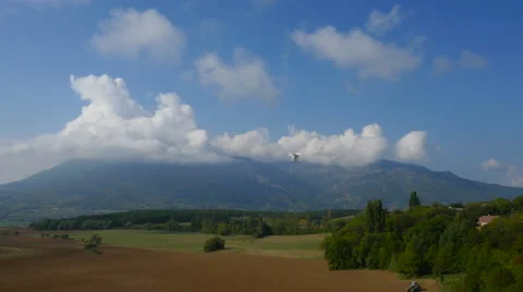 Aerial of drone hover over field 스톡 동영상 64344413