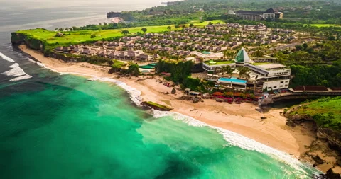 Aerial drone hyperlapse timelapse of beautiful tropical coast. Stock Footage 138093943