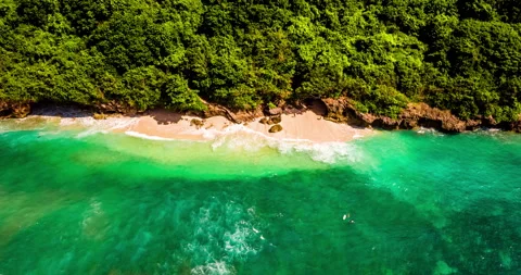Aerial drone hyperlapse timelapse of beautiful tropical coast. Stock Footage 138094319