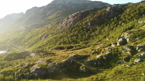 Aerial drone hyperlapse timelapse of beautiful tropical valley between mountains Stock Footage 275648313