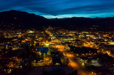 Aerial Drone Hyperlapse Timelapse Boulder Colorado Sunset Stock Footage 106888855