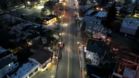 Aerial Drone Hyperlapse Timelapse of Traffic on a Main Street Stock Footage 167780657