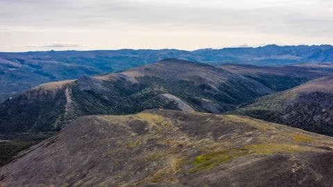 Aerial drone hyperlapse, Ural mountains, Russia Stock Footage 119819505