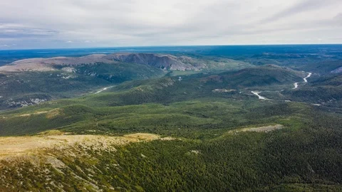 Aerial drone hyperlapse, Ural mountains, Russia Stock Footage 119819514