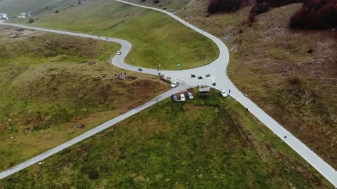 Aerial drone image of the clouds and Mount Baldo. Stock Footage 141901445
