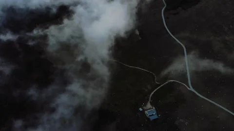 Aerial drone image of the clouds and Mount Baldo. Stock Footage 141903207