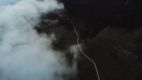 Aerial drone image of the clouds and Mount Baldo. Stock Footage 141903514