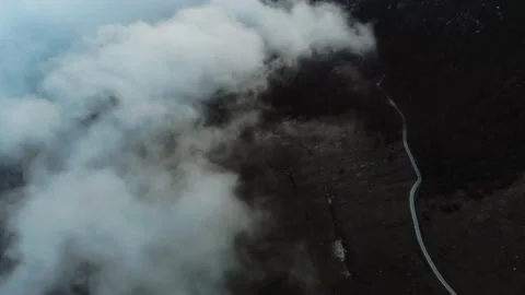 Aerial drone image of the clouds and Mount Baldo. Stock Footage 141903589