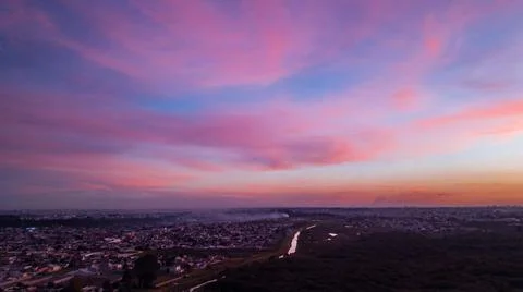 Aerial drone image of sunset Stock-Fotos