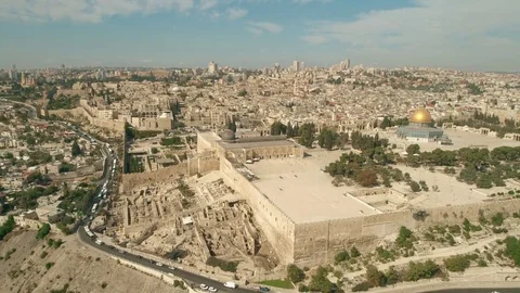 Aerial drone Israel Jerusalem Emek Tzuri... | Stock Video | Pond5