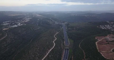 Aerial Drone Israel Middle Eastern City Jerusalem Stock Footage 101345684