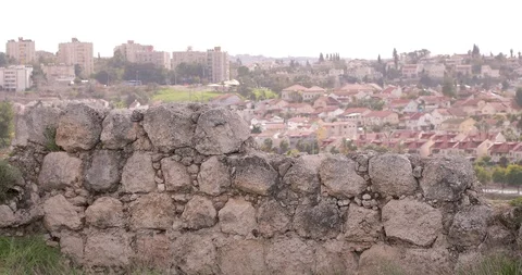 Aerial Drone Israel Middle Eastern City Jerusalem Stock Footage 101347244