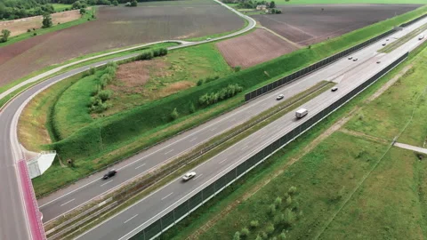 Aerial drone of large road. Stock Footage 89679296
