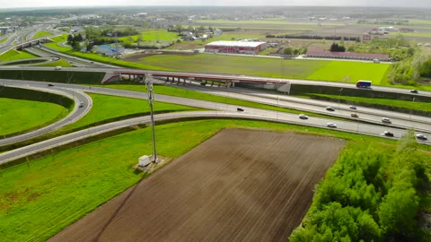 Aerial drone of large road. Stock Footage 89695827
