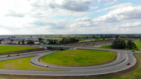 Aerial drone of large road. Stock Footage 92624031