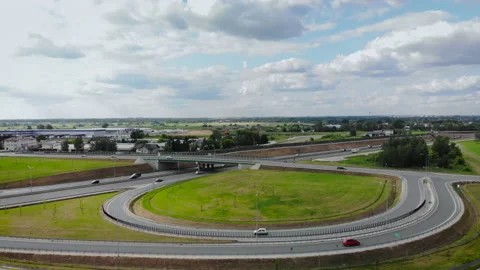 Aerial drone of large road. Stock Footage 92625543
