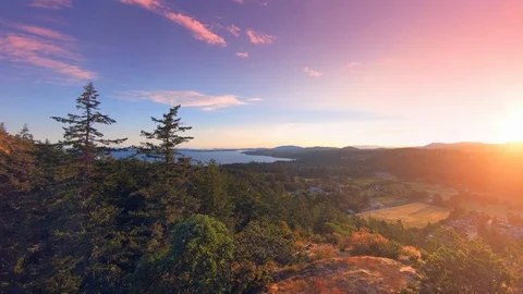 Aerial Drone Mountain Forest View Landscape Mountains Trees Nature Sky Beautiful Video stock 92758698