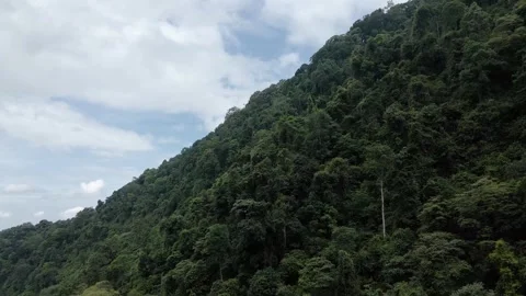 Aerial Drone of Mountains with Clouds and Scenic Sky Stock Footage 326326062